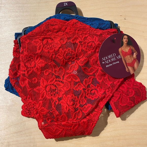 Adored by Adore Me Blythe Thong 2 Pack 2X (IY) - Picture 9 of 10